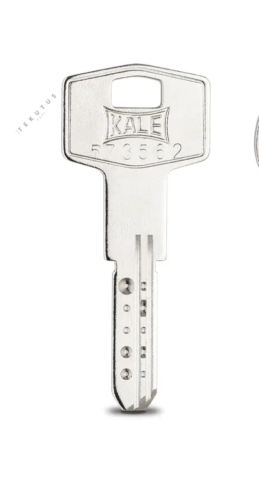Kale 164 BME 68 mm Bilyalı Mandallı Silindir Kilit Nikel - Emniyet Kartlı